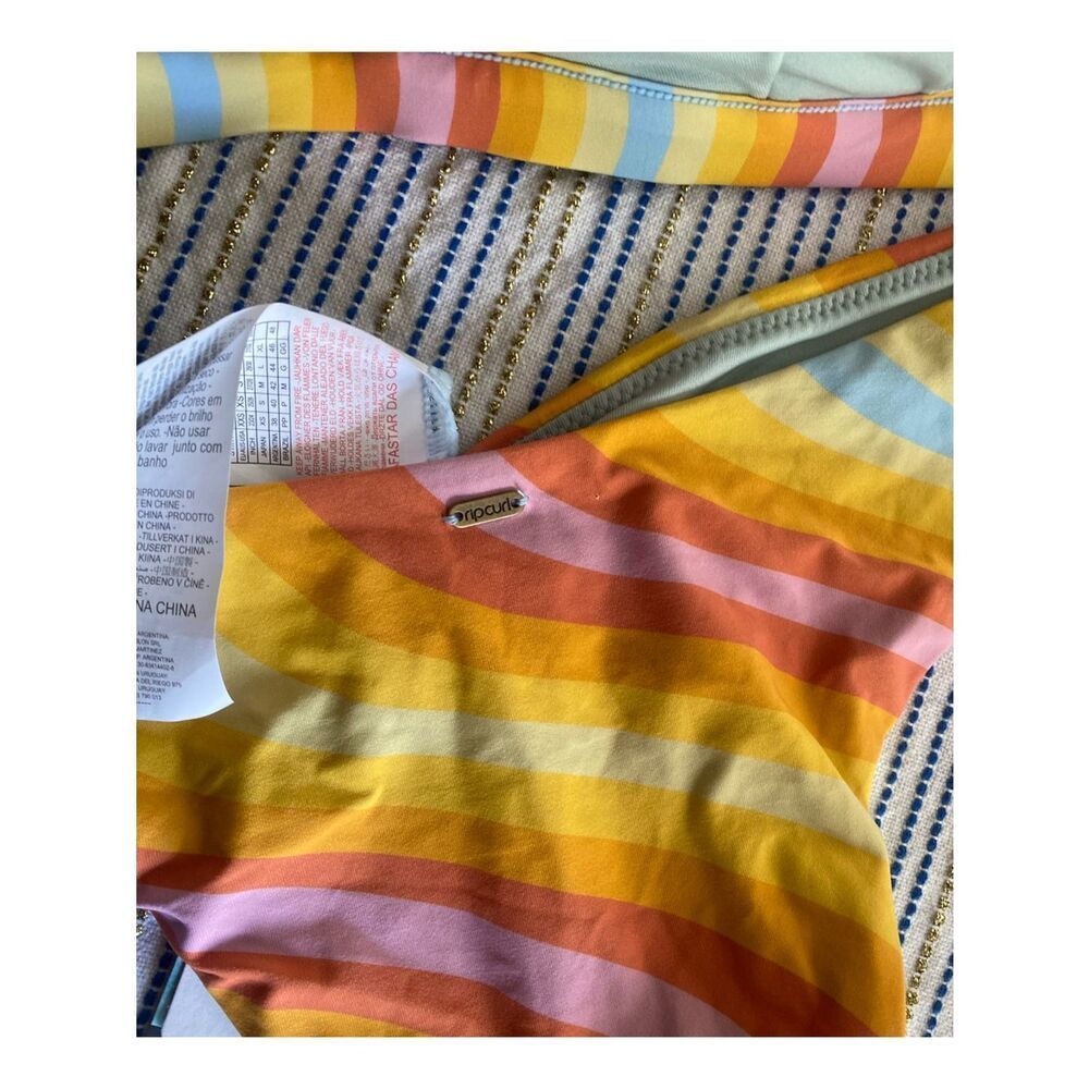Rip Curl Cross Back Shop Premium Surf Fixed Tri Bikini Set 2 Piece Sz L Nwt — image 7 of 8